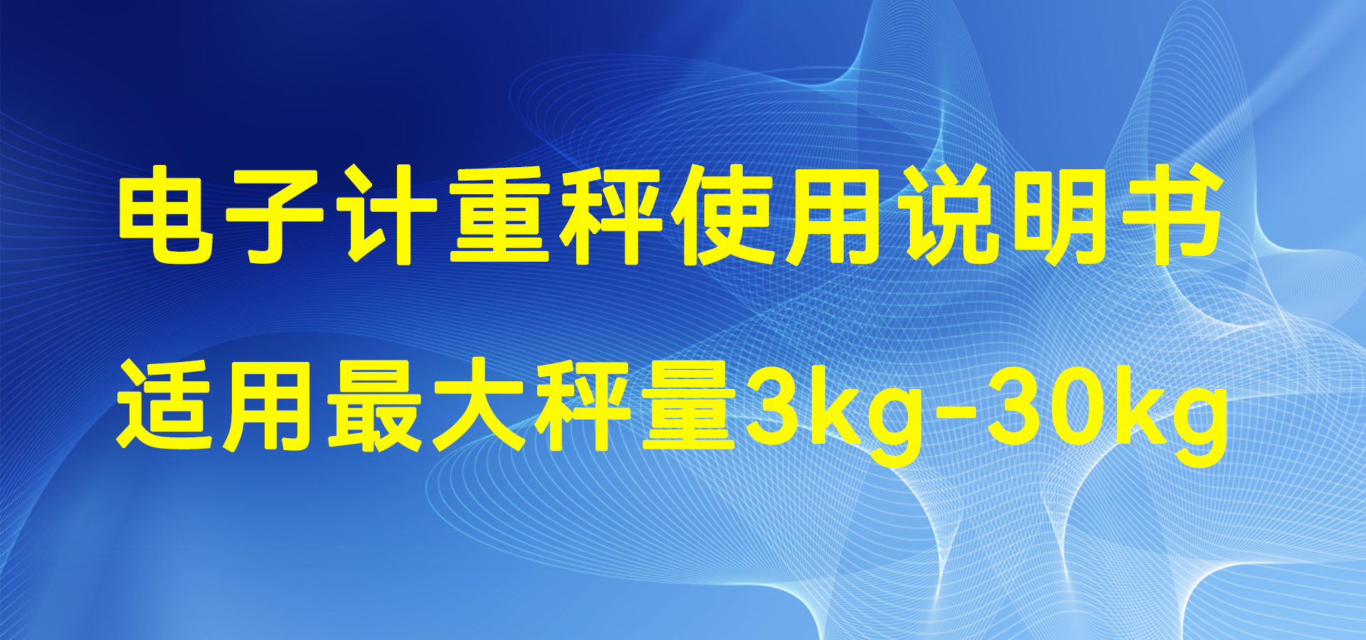 电子计重秤使用说明书