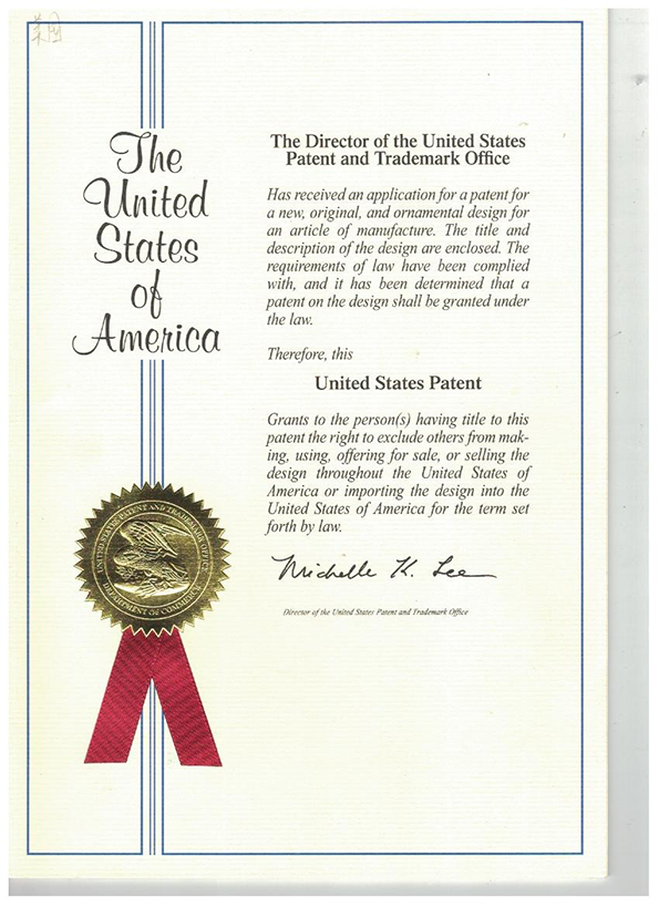 美国专利证书