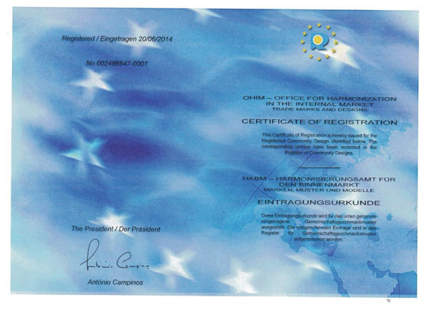 欧盟专利证书