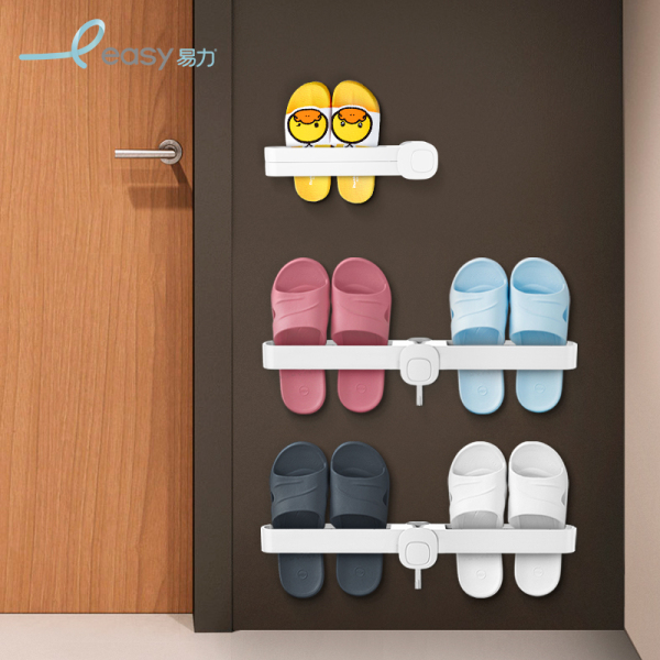 Plastic Wall-mounted Hanging Bathroom Slippers Shoe Rack WYL-301