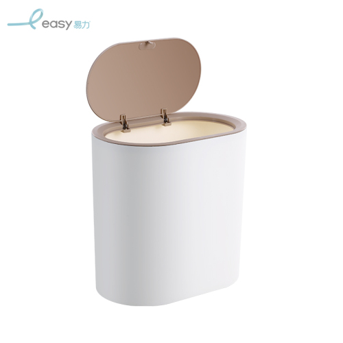 Practical white plastic dry and wet sorting trash can/waste WYL-217