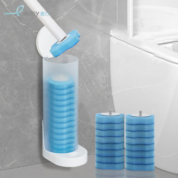 Wall-mounted disposable toilet brush