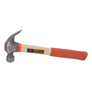 Non-slip wooden handle claw hammer