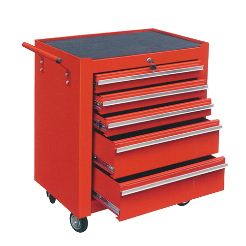 Five drawer tool cart