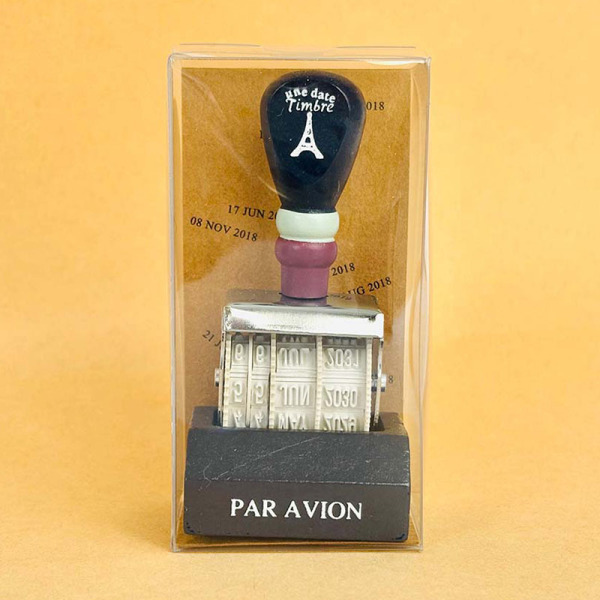 Wooden Date Stamp Vintage 400
