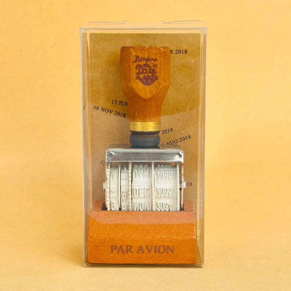 Wooden Date Stamp Vintage 400