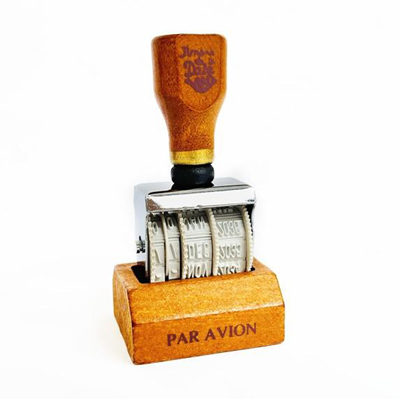 Wooden Date Stamp Vintage 400