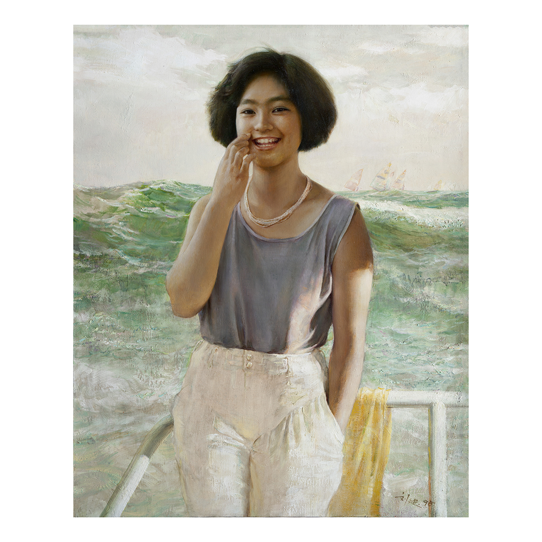 海姑娘 1995年作  100x81cm 布面油画