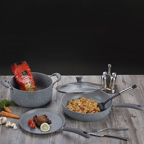 Mable Coating Forged Aluminum Cookware Set JX-FST-06