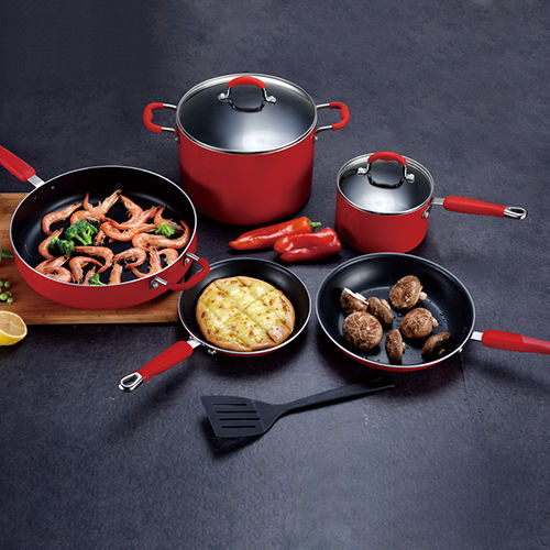 Classical Chinese Red Pressed Cookware Set JX-PST-11