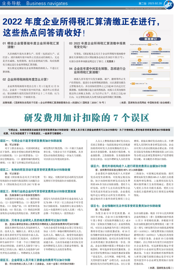 2022年度企业所得税汇算清缴正在进行， 这些热点问答请收好！