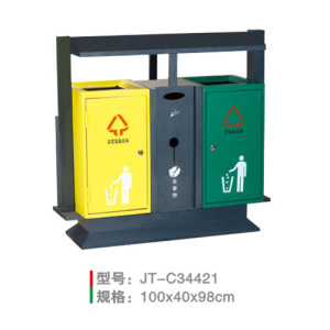 不銹鋼/鋼板噴塑垃圾桶系列 JT-C34421
