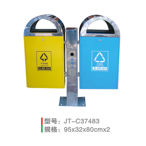 不銹鋼/鋼板噴塑垃圾桶系列 JT-C37483