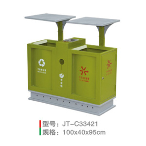 不銹鋼/鋼板噴塑垃圾桶系列 JT-C33421