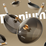 Titanium crystal life series · non-stick frying pan
