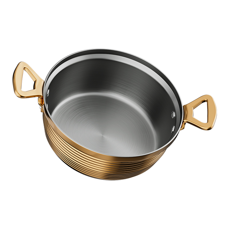 Diamond queen titanium  golden soup pot