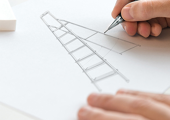 The method and skill of operating folding ladder