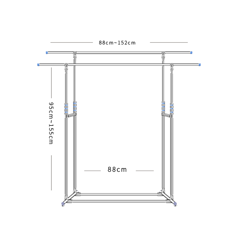 Extensible Stainless Steel Clothes RackWWA002