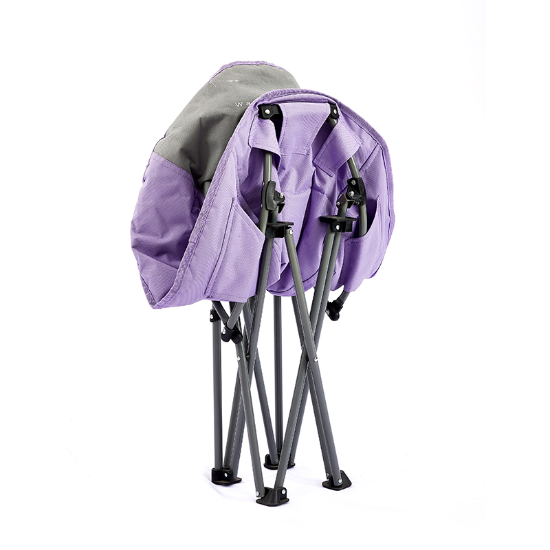 Grey blue double moon chair