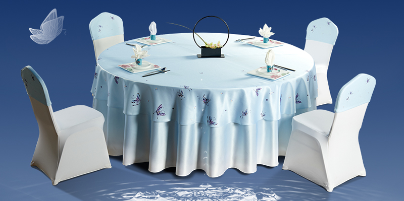 渐变色台布「蝶恋花 • 水波蓝」