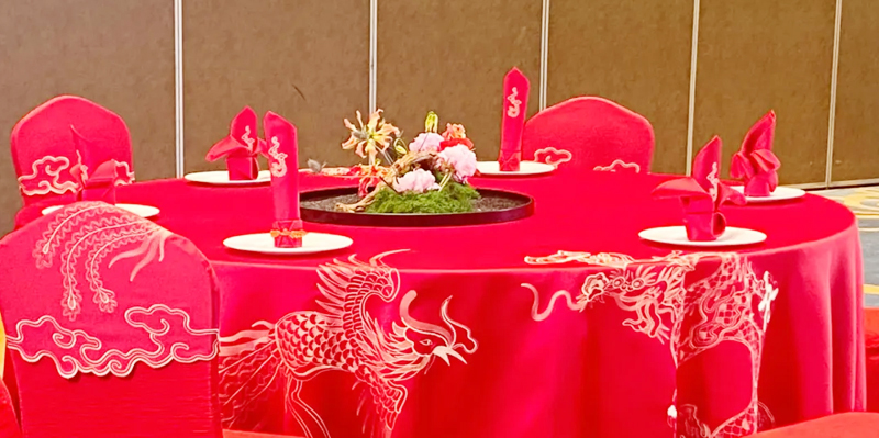 七星岛龙年新作《龙凤呈祥》婚宴桌布