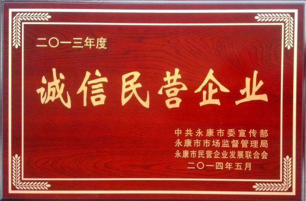 2013 Integrity-Driven Private Enterprise