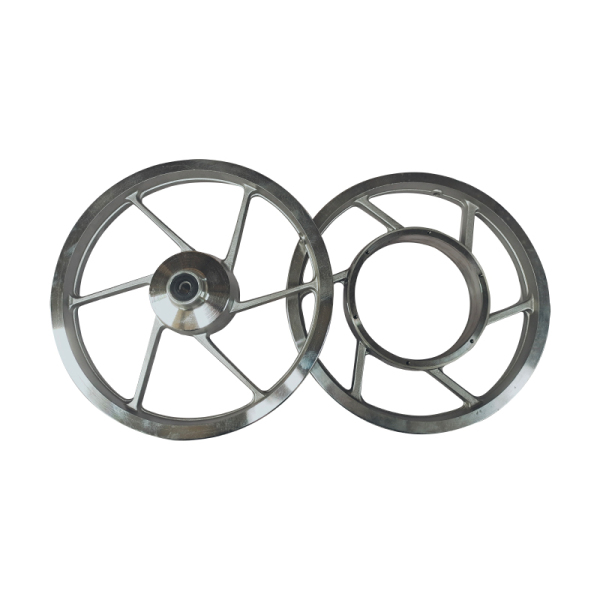 Motorcycle wheel Silver white sun front and rear wheels
