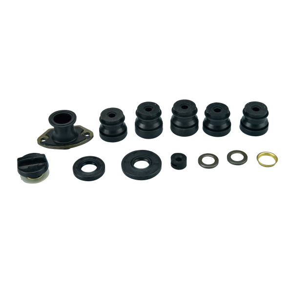 Lock nut intake pipe length, shock absorber seat, left and right oil seals, wear reducing pads, retaining rings 