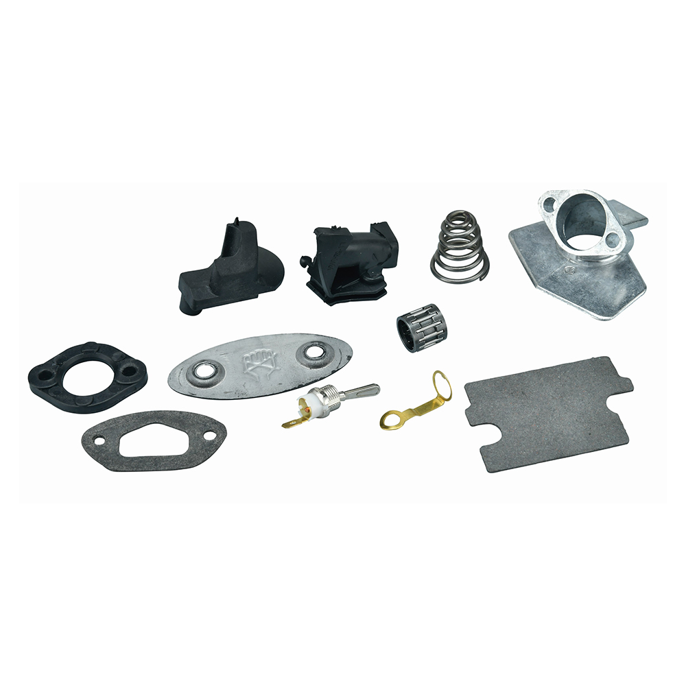 塑挡链块 进气法兰 进气弯管 进气管密封垫 熄火开关 滚针轴承K12 消声器盖板 接地片 塔形减震弹簧 支架垫板