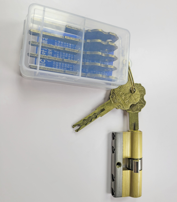 XLD-铁柄仿铜钥匙防撬锁芯 防盗锁芯