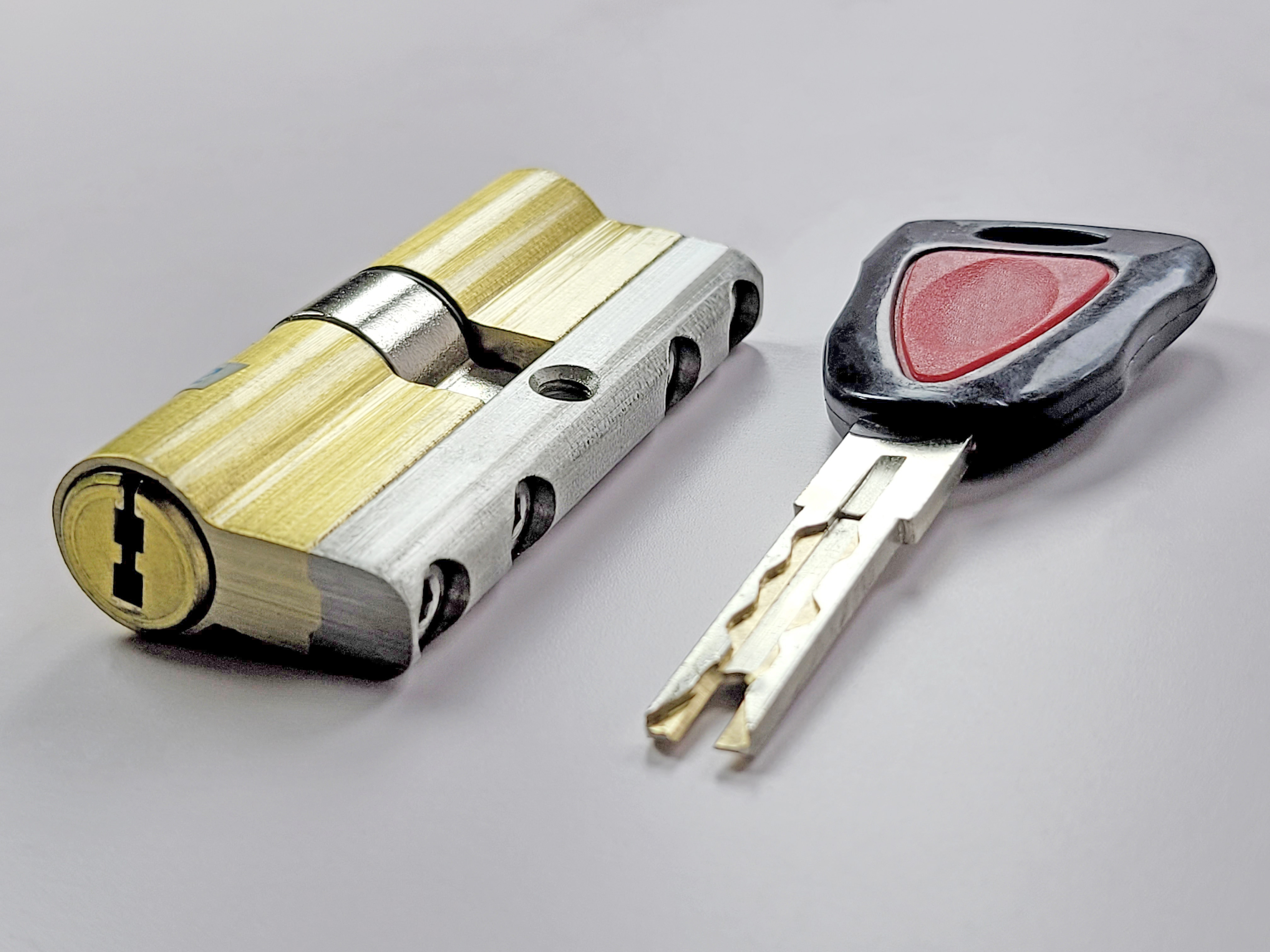 XLD-塑柄铜钥匙防撬锁芯 防盗锁芯