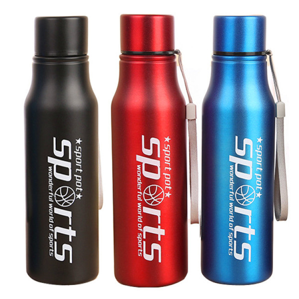 Stainless steel sport water bottle with carrying rope/string WJ-750S-HL1
