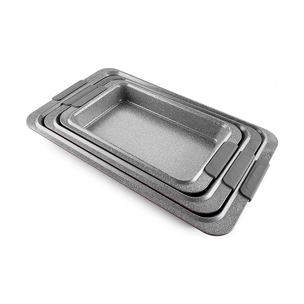BAKINGTRAY SET WITH SILICONE HANDLE YL-M45