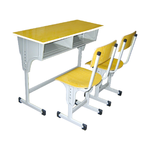 双人单柱单层课桌椅 YR-1213628