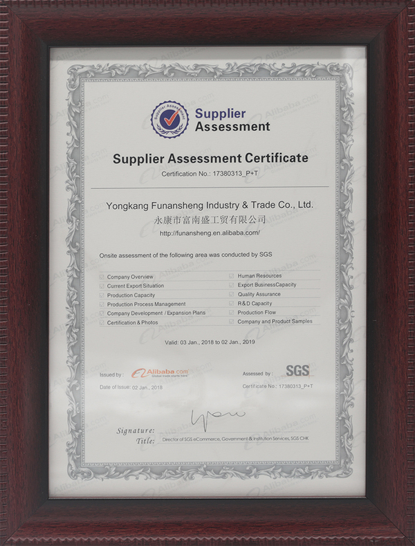 supplier assessment certificate3