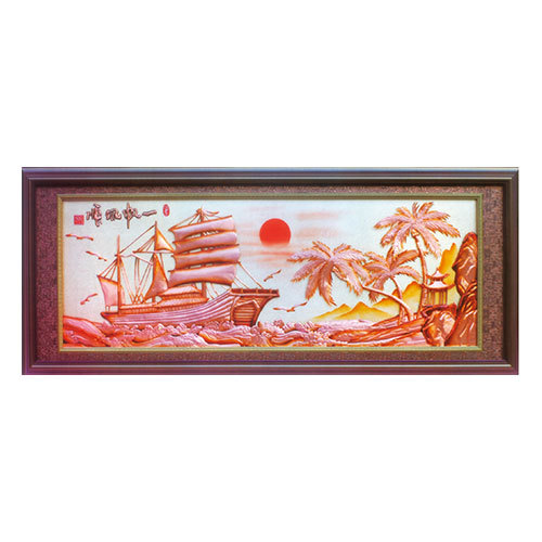 紫铜浮雕系列 一帆风顺