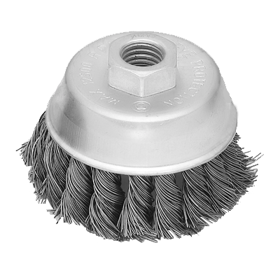 100MM Plated twisted wire bowl type brush