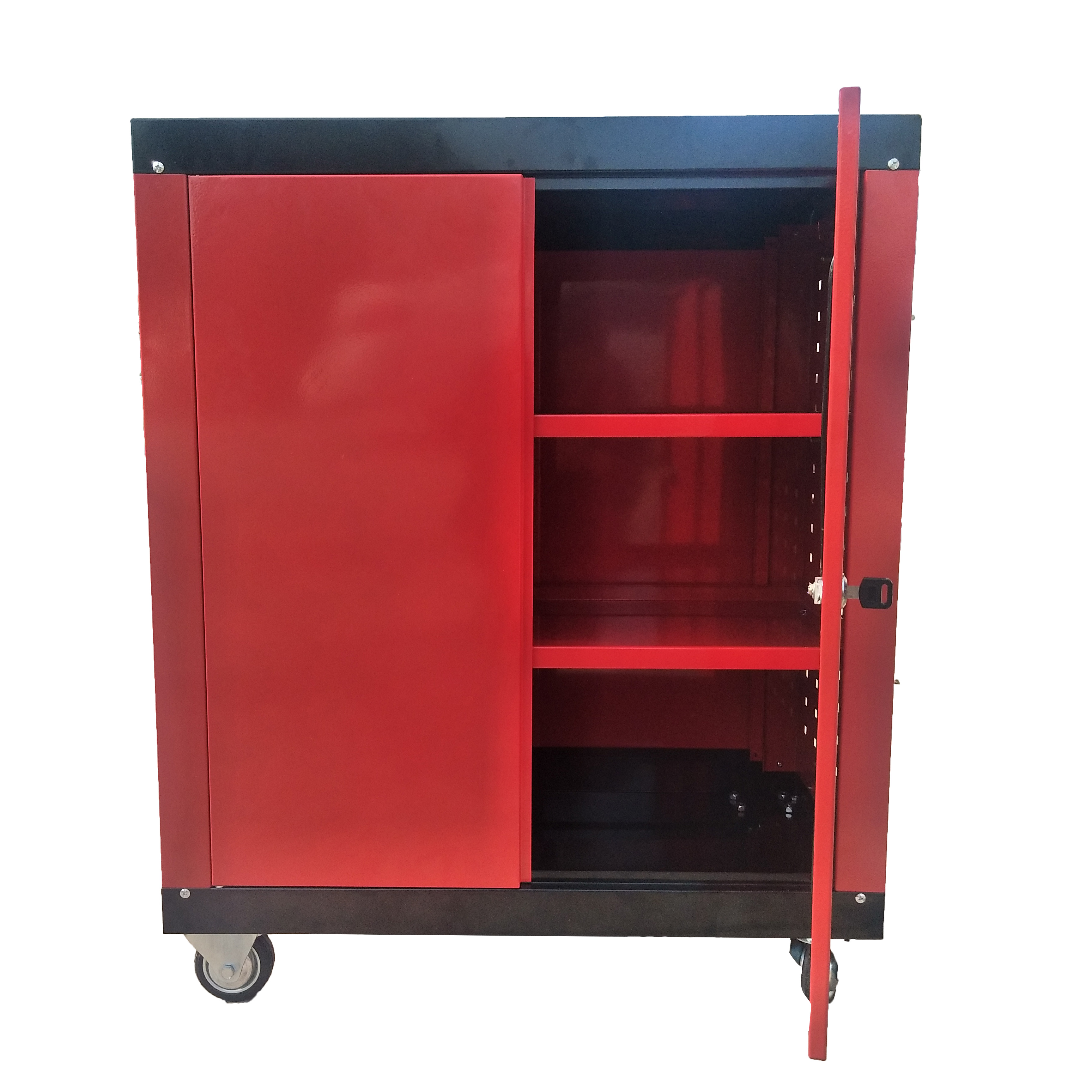 Double door tool cart