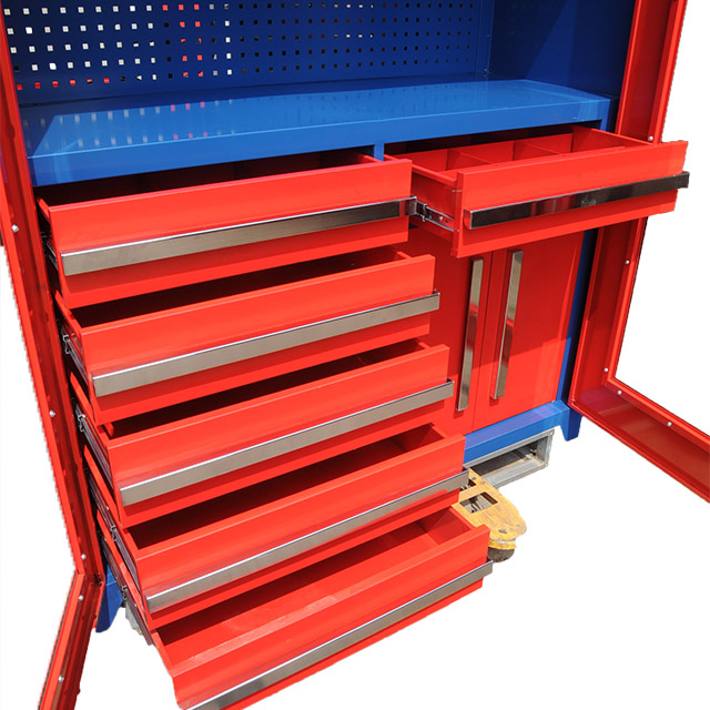 Double door tool cabinet