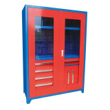 Double door tool cabinet