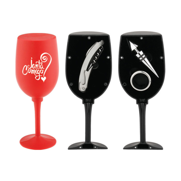 Glass Shaped Wine Set 608011-A