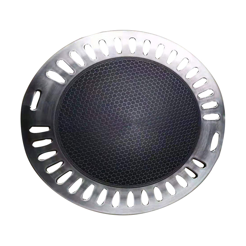 Round baking pan 330 diameter series Stainless steel black honeycomb