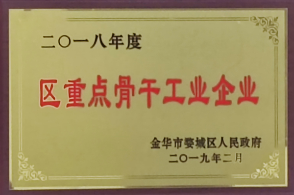 2018年度区重点骨干工业企业