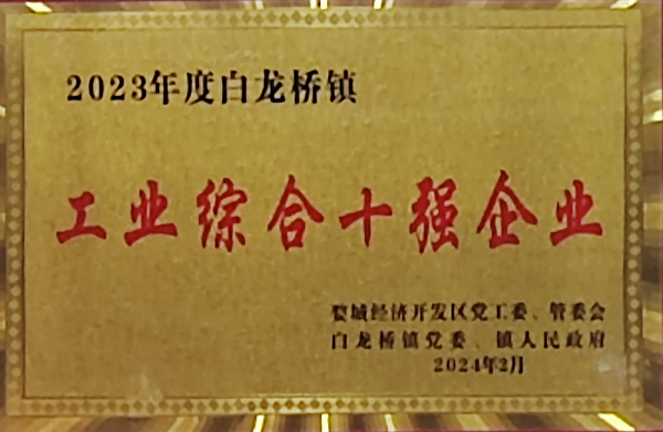2023年度白龙桥镇工业综合十强企业
