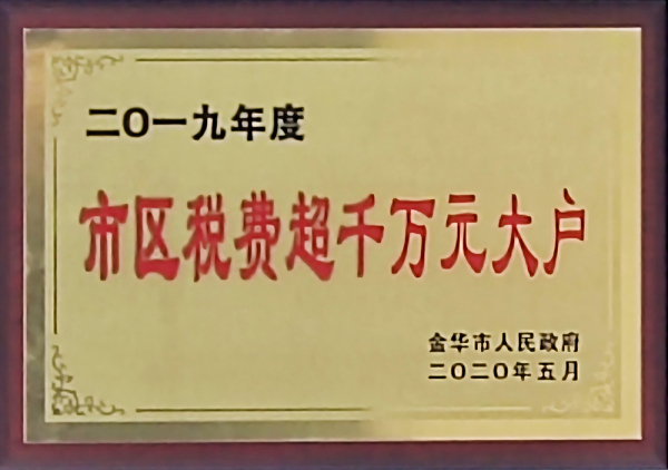 2019年度市区税费超千万元大户