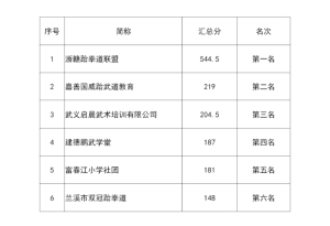 “消得快”杯2019第三届中国·金华国际武术节全国青少年大众跆拳道公开赛成绩查询