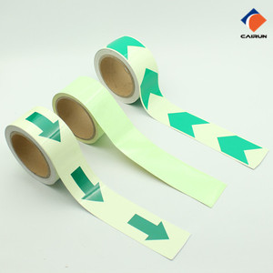 Luminous arrow safety exit direction tape