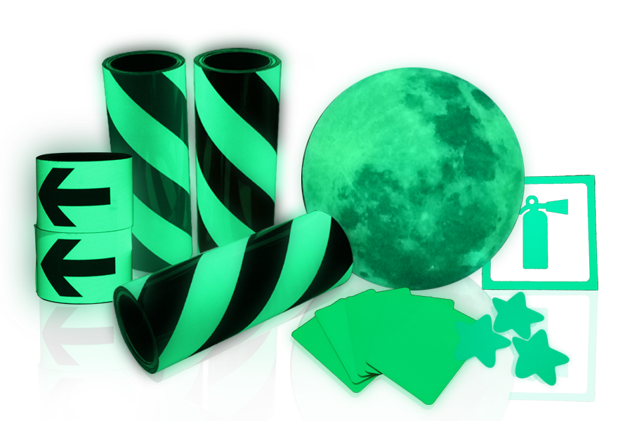 2-4H acrylic glow in the dark tape C303