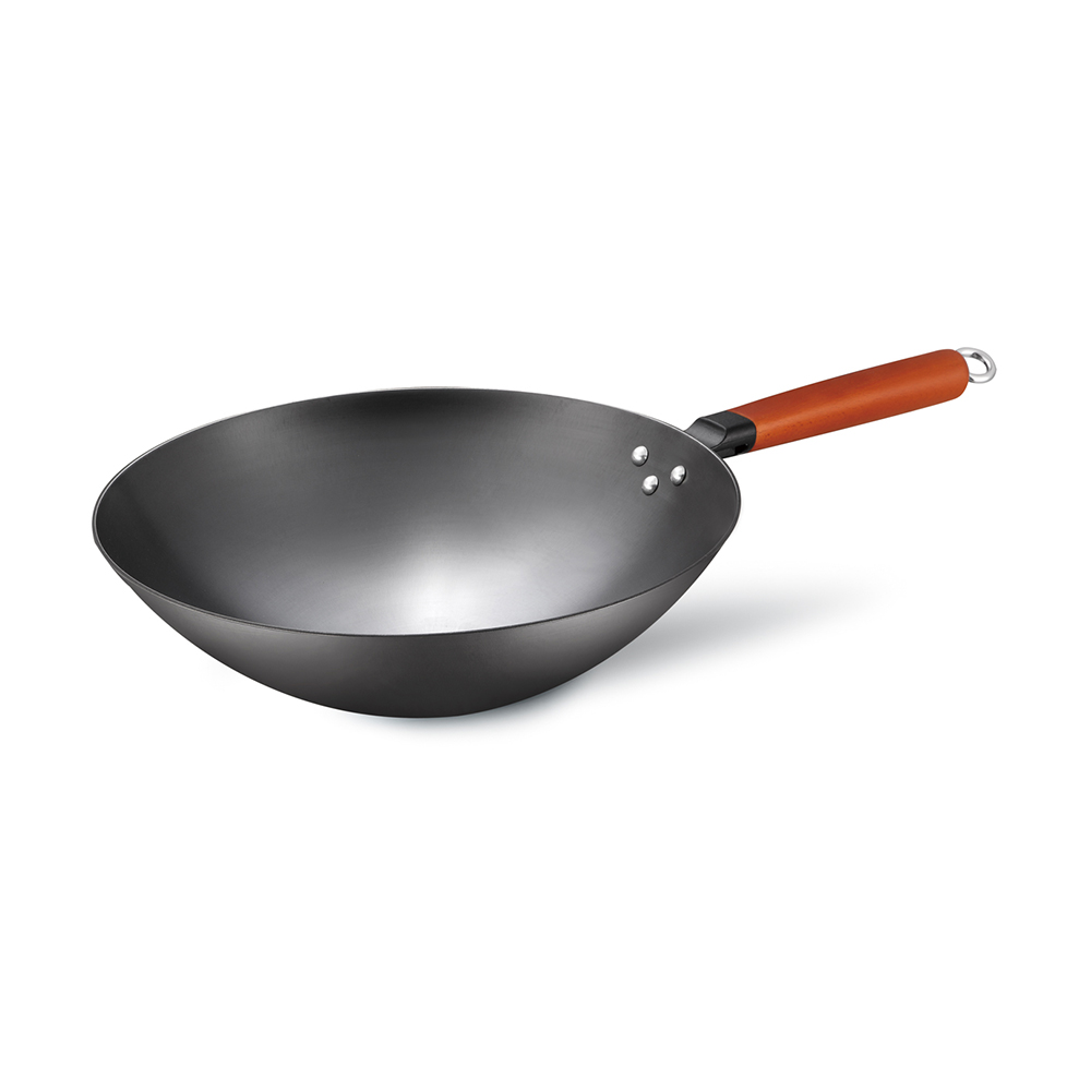 铸铁真不锈尖底炒锅ZT-CG32-1