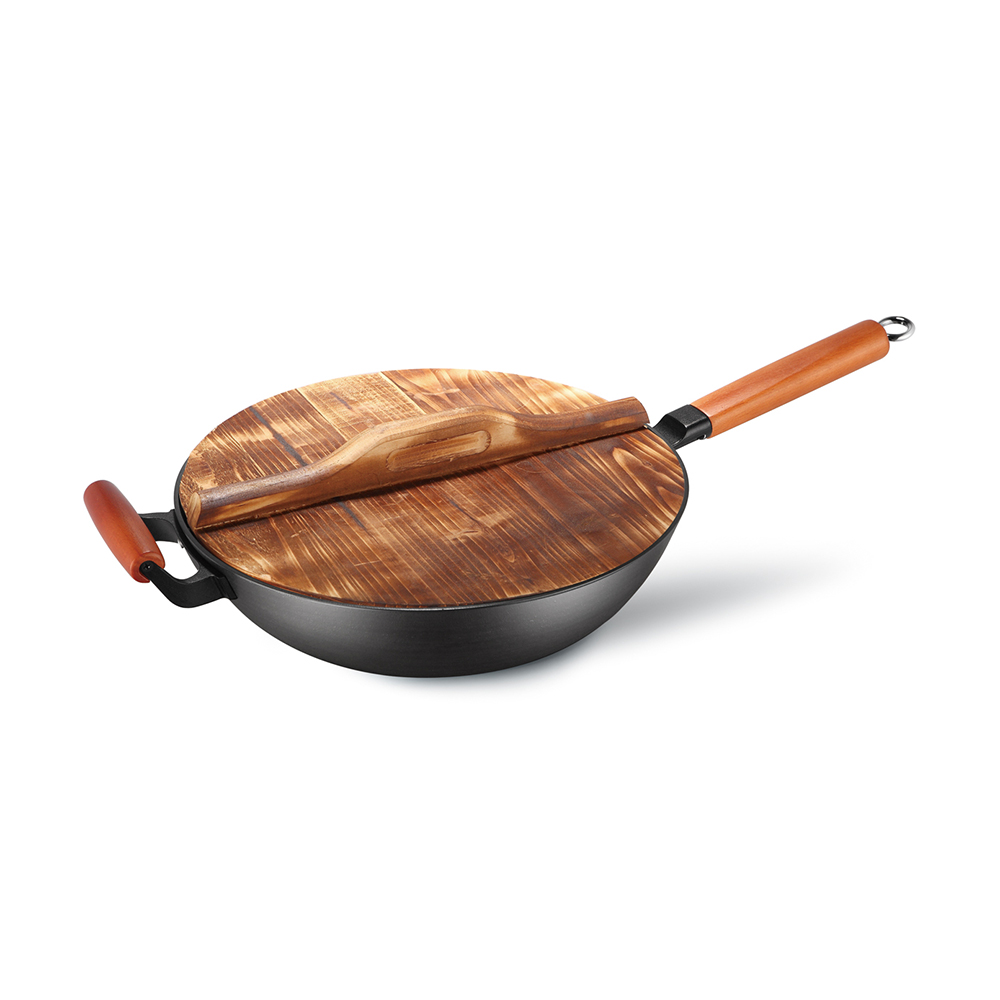 铸铁真不锈炒锅ZT-CG32